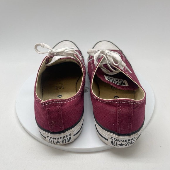Converse All Star Sneakers Mens 11 Low Top Burgundy Canvas Casual Shoes M9691 - Picture 4 of 10